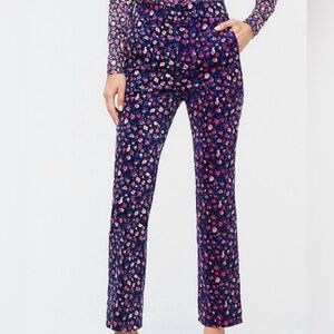 J.CREW dotted floral corduroy pants size 2